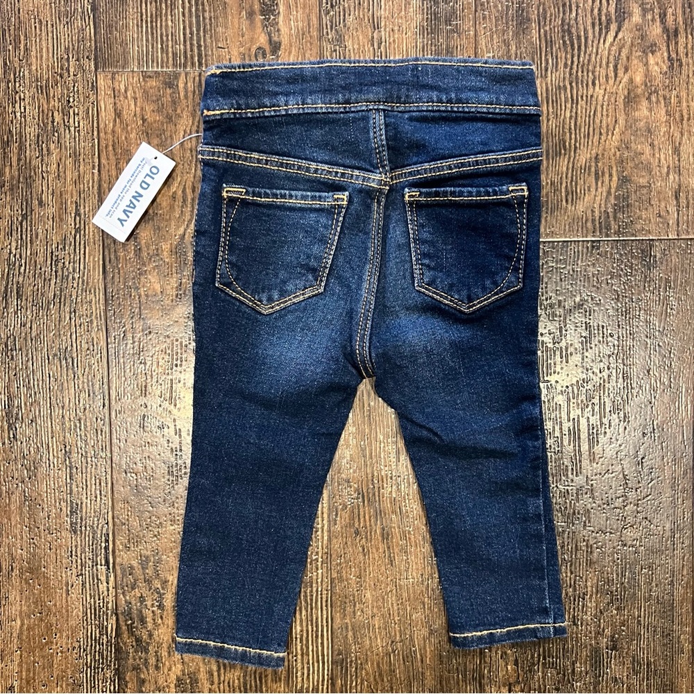 Old Navy Denim Skinny Jeans With Adjustable Waist Size 12-18 Months NWT